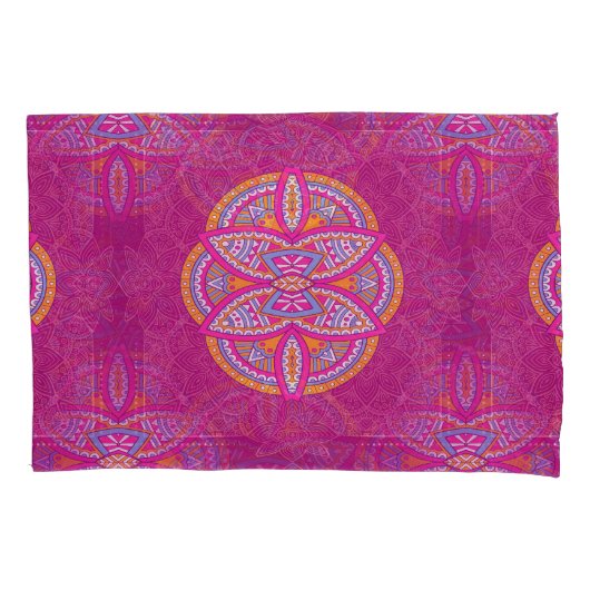 Mandalas in gemengde Pinks herhaalde patronen Kussensloop (Voorkant)