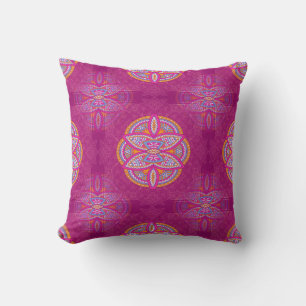 Mandalas in gemengde roze herhaalde patronen kussen
