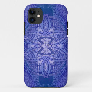Mandalas op Classic Blue-recidesign iPhone 11 Hoesje