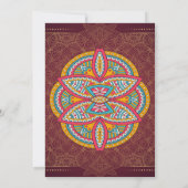 Mandala's op een Maroon achtergrond ontwerp Kaart (Achterkant)