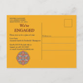 Mandalas op maroon achtergrond uitnodiging briefkaart (Achterkant)