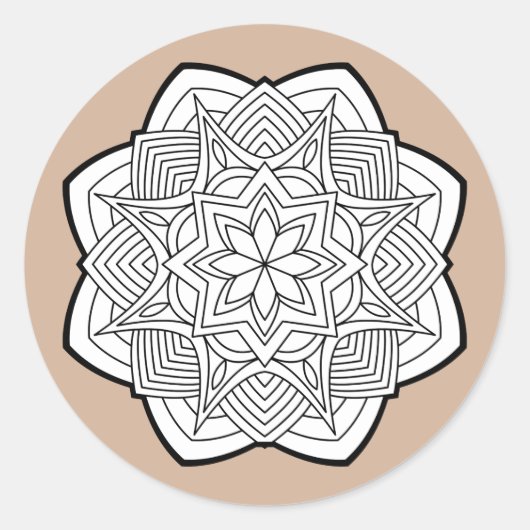 Mandalas Ronde Sticker (Voorkant)