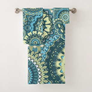 Mandalas verts multicolores