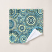 Mandalas verts multicolores (Gant de toilette)