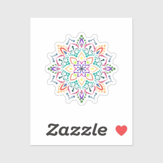 Mandalbloem Sticker (Vel)
