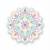 Mandalbloem Sticker (Voorkant)