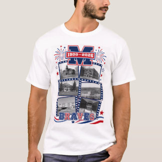 MANDAN Amerika 250 Middelbare scholen T-shirt