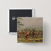 Mandan Archery Contest, c.1832 Vierkante Button 5,1 Cm (Voorkant /achterkant)