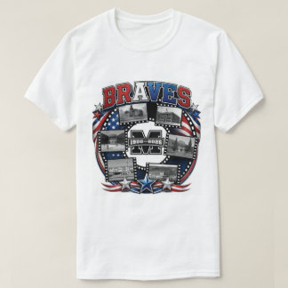 Mandan BRAVES middelbare scholen T-shirt