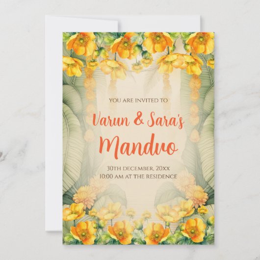 Mandap Mahurat invitations Mandvo invitations Digi (Devant)