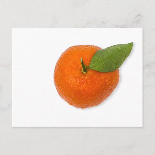 Mandarijn met groen blad briefkaart (Voorkant)