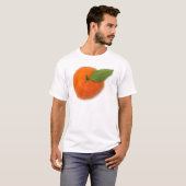 Mandarijn met groen blad t-shirt (Voorkant volledig)