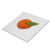 Mandarijn met groen blad tegeltje (Zijkant)