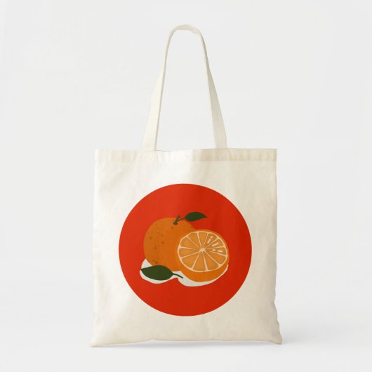 Mandarijn sinaasappel tote bag (Voorkant)