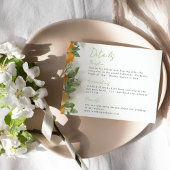 Mandarijn Sinaasappel Waterverf Bruiloft Info Kaart