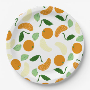 mandarijncitrus papieren bordje