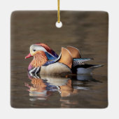 Mandarijneend Keramisch Ornament (Achterkant)