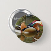 mandarijneend ronde button 5,7 cm (Voorkant /achterkant)