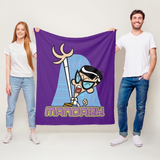 Mandarijnnaam Afbeelding Fleece Deken (In situ)