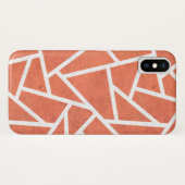 Mandarijns oranje mozaïekpatroon Case-Mate iPhone case (Achterkant (horizontaal))