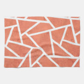 Mandarijns oranje mozaïekpatroon theedoek (Horizontaal)