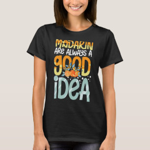 Mandarijns Oranje ruitsap van Plant van vruchten, T-shirt