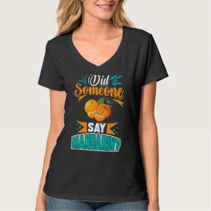 Mandarijns Oranje ruitsap van Plant van vruchten, T-shirt
