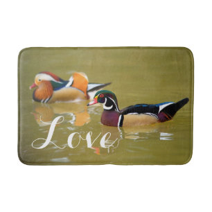 Mandarijnse Duck Couple/Tortelduifjes Aangepast hu Badmat