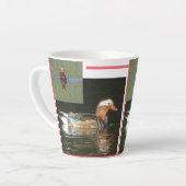 Mandarin Canard Collage Latte Mug (Angle gauche)