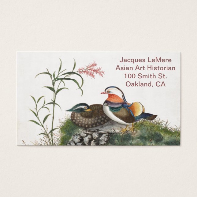 Mandarin Canard peinture chinoise (Devant)