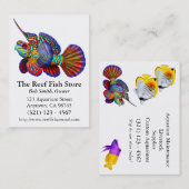 Mandarin Dragonet Goby Fish Visitekaartje (Voorkant / Achterkant)