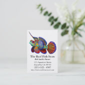 Mandarin Dragonet Goby Fish Visitekaartje (Staand voorkant)