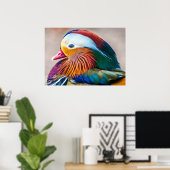 Mandarin Duck Beauful Poster (Thuiskantoor)