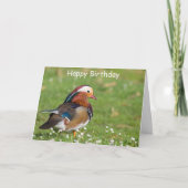 Mandarin Duck Birthday Kaart (Voorkant)