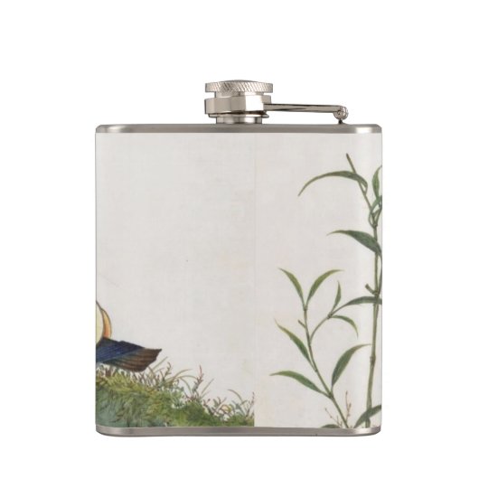 Mandarin Duck Chinese schilderijen Heupfles (Achterkant)