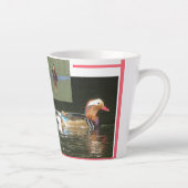 Mandarin Duck Collage Latte Mok (Rechts)