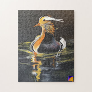 Mandarin Duck fijne kunst natuur puzzel Legpuzzel