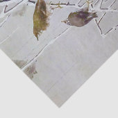 Mandarin Duck in Snow Scene, Watanabe Seitei Tissuepapier (Detail)