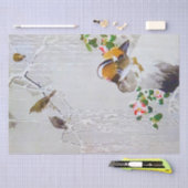 Mandarin Duck in Snow Scene, Watanabe Seitei Tissuepapier (Craft)