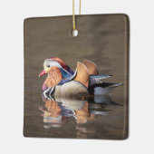 Mandarin Duck Keramisch Ornament (Links)
