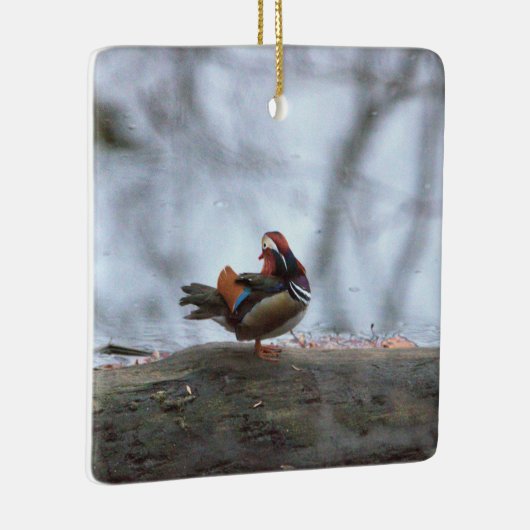 Mandarin Duck Photo Ceramic Ornament (Rechts)