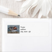 Mandarin Duck Retourner l'adresse Étiquettes (En situation)