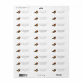 Mandarin Duck Return-adres Etiket (Full Sheet)