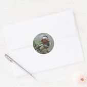 Mandarin Duck Ronde Sticker (Envelop)