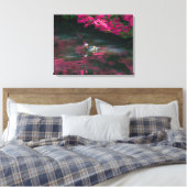 Mandarin Duck uitzicht canvas print (Insitu (Slaapkamer))