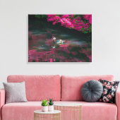 Mandarin Duck uitzicht canvas print (Insitu (Woonkamer))
