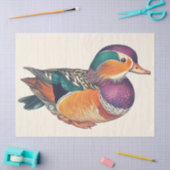 Mandarin Duck Waterverf Decoupage Vogelkunst Tissuepapier (Craft)