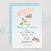 Mandarin Ducks Baby Sprinkle Shower Invitation Kaart (Voorkant / Achterkant)