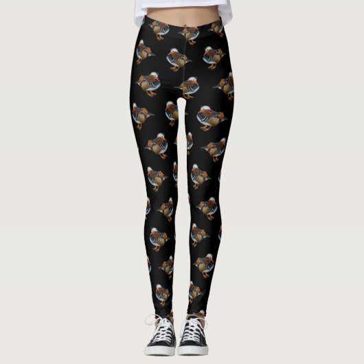 Mandarin Frenzy Leggings (Noir) (Devant)