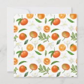 Mandarin Orange Watercolor Wedding Save the Date (Dos)